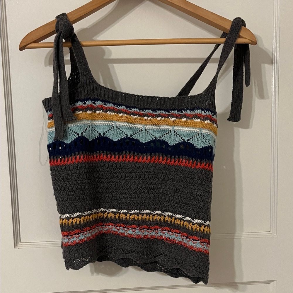 POL Charcoal Multicolor Knit Camisole